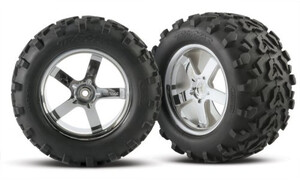 Traxxas Tires & wheels, assembled,