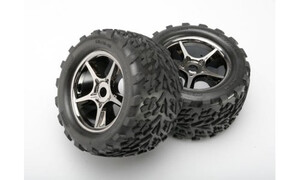 Traxxas Tires & wheels, assembled,