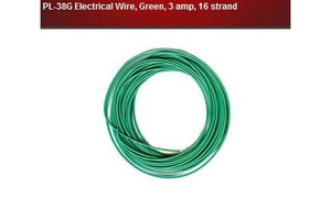 Peco PL-38G Electrical Wire, Green,