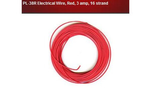 Peco PL-38R Electrical Wire, Red,
