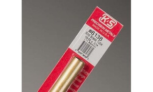 K&S 15/32" Outside Diameter Round Brass Tube 8138