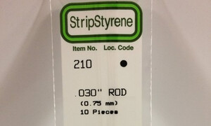 Evergreen 210 - .030" (.75mm) OD WHITE