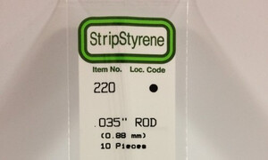 Evergreen 220 - .035" (.88mm) OD WHITE