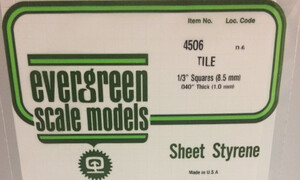 Evergreen 4506 - 1/3" x 1/3" OPAQUE