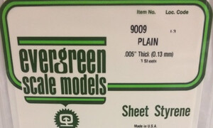 Evergreen 9009 - .005" (.13mm) PLAIN