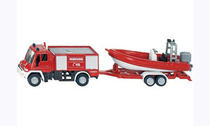 Siku – Fire engine with boat –
