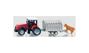 Siku Tractor with Stock Trailer