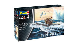 Revell German Submarine Type VII C/41 Plastic Model Kit 05154