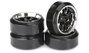 Absima Drift Wheel Set LP Black-Chrome Profile C 1/10