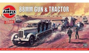 Airfix 88mm Flak Gun and Tractor 02303V