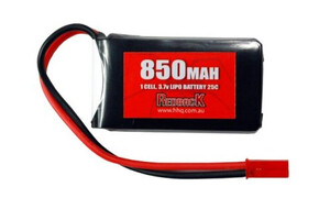 Redback Racing 3.7v 850MAH 25C Lipo Battery RBLP1C085