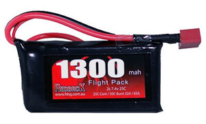 Redback Racing 7.4V 1300MAH 30c Lipo Battery RBLP2C13