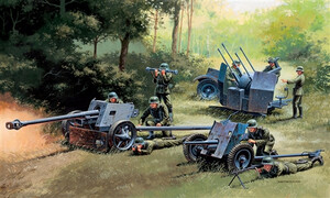 Italeri German Guns Set Pak35 Pak40 Flak38 7026S