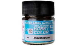 Mr Hobby H462 Aqueous Flat Black Brown 49374650