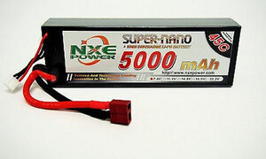 NXE Power 7.4v 5000mah 45c RC Lipo Battery with Deans NXE5000HC452