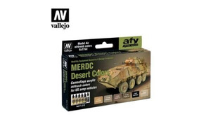 Vallejo Merdc Desert 6 Colour Acrylic Paint Set AV71212