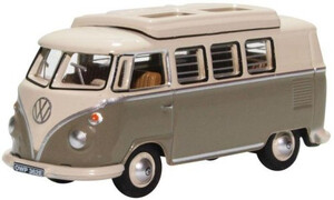 Oxford Diecast VW T1 Camper Mouse Grey/pearl White 76VWS006