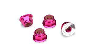 Traxxas Pink Aluminum Flanged Nuts Wheel 4mm 1747P