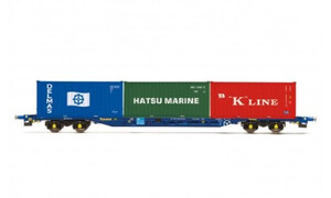 Hornby Tiphook KFA Container wagon Delmas/Hatsu/'K' Line R6958