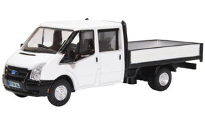 Oxford Diecast White Ford Transit Dropside 76TPU005