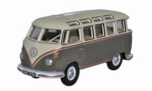 Oxford Diecast VW T1 Samba Bus Mouse Grey and Pearl White 76VWS009