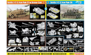 Dragon 1/35 Sd.Kfz.7/2 3.7cm FlaK 37 or Sd.Kfz.7/2 3.7cm FlaK 36 6953