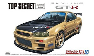 Aoshima 1/24 Topsecret BNR34 Skyline GT-R '02 Nissan A005984