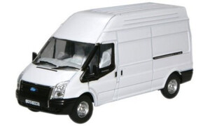 Oxford Diecast White Transit LWB High 76FT006