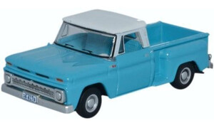 Oxford Diecast Chevrolet Stepside Pick Up 1965 Light Blue/White 87CP65001