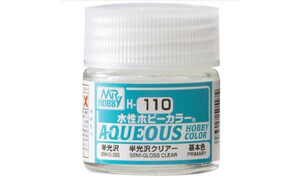 Mr Hobby H110 Aqueous Semi Gloss Clear 4973028505474