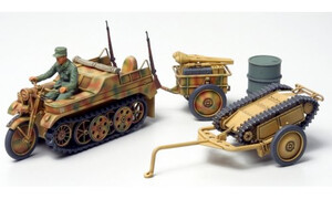 Tamiya 1/48 Kettenkrad with cart & Goliath Vehicle 32502