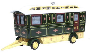 Oxford Diecast Showmans Caravan Green 76SCV002