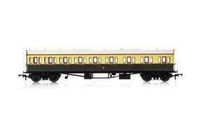 Hornby GWR, Collett 57' Bow Ended E131 Nine Compartment Composite R4875A