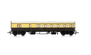 Hornby GWR, Collett 57' Bow Ended D98 Six Compartment Brake Third (Right Hand), 5504 - Era 3 R4877A