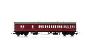 Hornby BR, Collett 57' Bow Ended D98 Six Compartment Brake Third (Right Hand), W5508W - Era 4 R4881