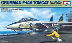 Tamiya 1/48 Grumman F-14A Tomcat Late Model Carrier Launch Set 61122