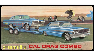 AMT Models Cal Drag Combo 1964 Galaxie, AWB Falcon & Trailer AMT1223