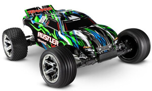 Traxxas Rustler 2WD VXL Brushless RC Stadium Truck Green Edition 37076-74