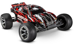 Traxxas Rustler 2WD Brushless RC Stadium Truck Red Edition 37076-74