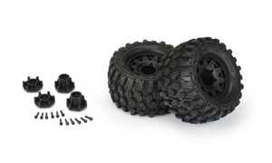 Pro-Line Racing 1/10 Hyrax Front/Rear 2.8" MT Tires Mounted 12mm Blk Raid (2) PR10190-10