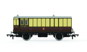 Hornby GWR, 4 Wheel Coach, Passenger Brake, 505 - Era 2/3 R40310