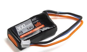 Spektrum 7.4V 300mAh 2S 30C LiPo Battery SPMX3002S30