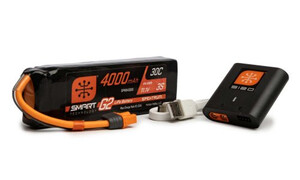 Spektrum Smart Powerstage Air Bundle: 4000mAh 3S G2 LiPo Battery / S120 Charger SPMXPSA300