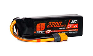 Spektrum 14.8V 2200mAh 4S 30C Smart G2 LiPo Battery: IC3 SPMX224S30