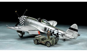 Tamiya P-47D Thunderbolt Bubbletop With 1/4-Ton 4X4 Light Vehicle 25214