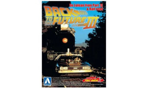 Aoshima Back To The Future Pullback Delorean From Part 3and Rail Road A005477