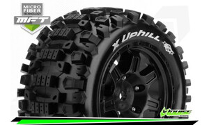 Model Engines MFT X-UPHILL  X-Maxx Serie Tire Set  Black Wheels LT3297B