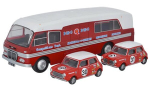 Oxford Bmc Car Transporter & Two Minis BMC Competitions Dept 76BMC003