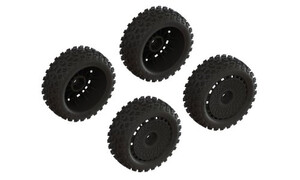 Arrma DBoots '2-HO' Tire Set Glued (Black) (2 Pairs) ARA550114