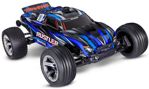 Traxxas Rustler 2WD Bl-2S HD Brushless RC Stadium Truck, Blue 37354-4BLU